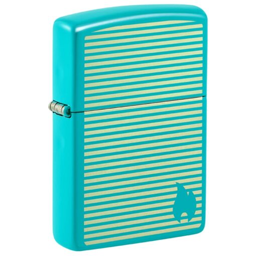 Zippo Classic Flat Turquoise Laser Engrave - 48151
