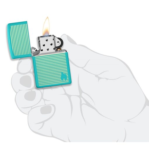 Zippo Classic Flat Turquoise Laser Engrave - 48151 - Hình ảnh 4