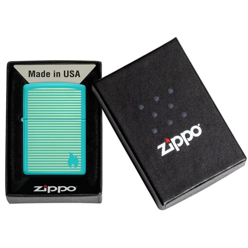 Zippo Classic Flat Turquoise Laser Engrave - 48151 - Hình ảnh 5