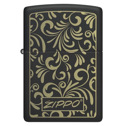 Zippo Golden Floral Black Matte - 48152 - Hình ảnh 3