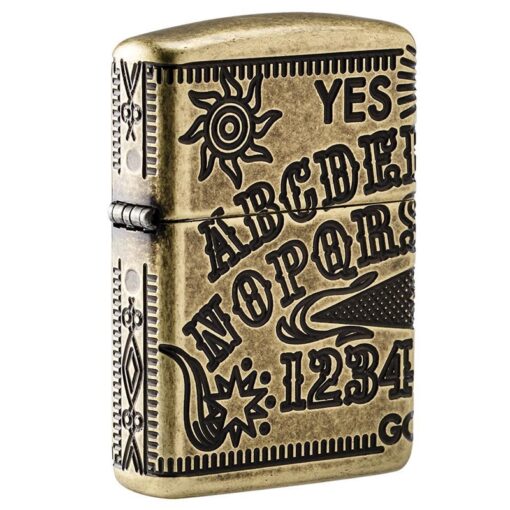Zippo Armor MultiCut Ouija Board Antique Brass - 49001