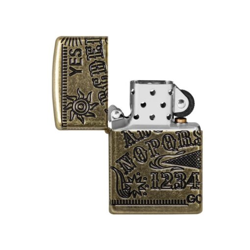 Zippo Armor MultiCut Ouija Board Antique Brass - 49001 - Hình ảnh 2
