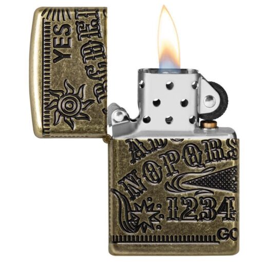 Zippo Armor MultiCut Ouija Board Antique Brass - 49001 - Hình ảnh 4