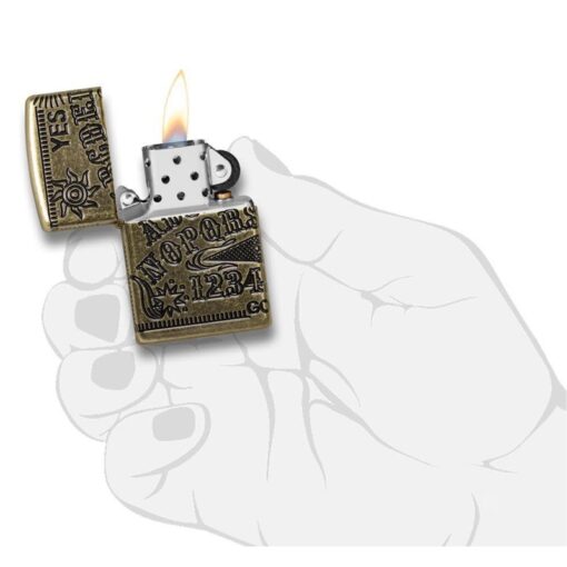 Zippo Armor MultiCut Ouija Board Antique Brass - 49001 - Hình ảnh 6