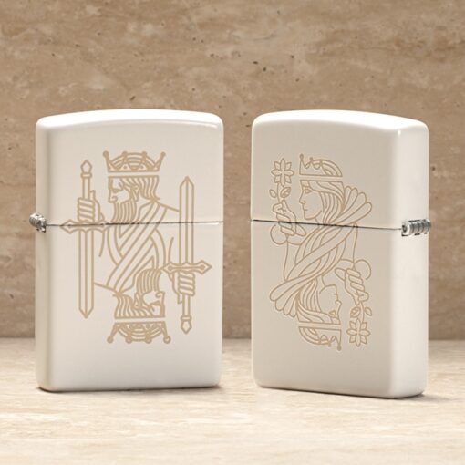 Zippo King Queen Design White Matte - 49847 - Hình ảnh 8