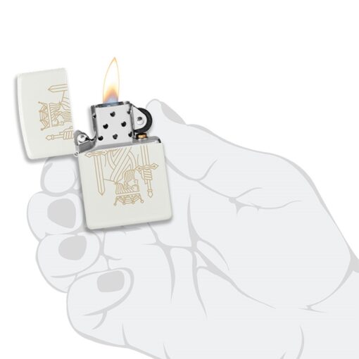 Zippo King Queen Design White Matte - 49847 - Hình ảnh 6