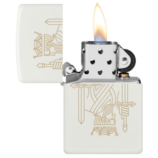 Zippo King Queen Design White Matte - 49847 - Hình ảnh 5