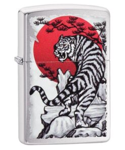 Zippo Asian Tiger Design Brushed Chrome - 29889