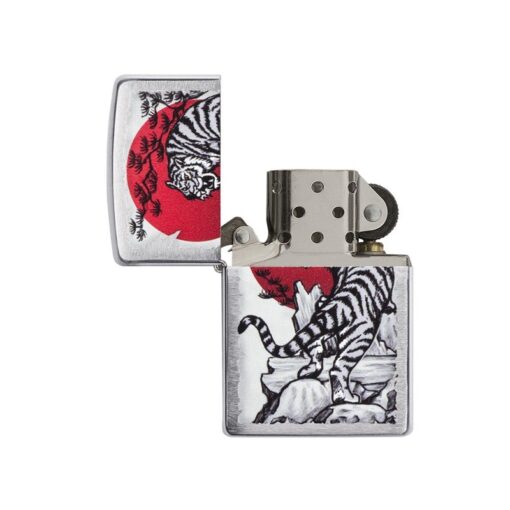 Zippo Asian Tiger Design Brushed Chrome - 29889 - Hình ảnh 2