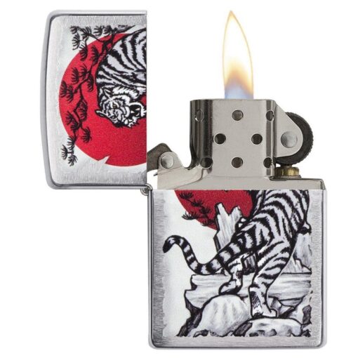 Zippo Asian Tiger Design Brushed Chrome - 29889 - Hình ảnh 4