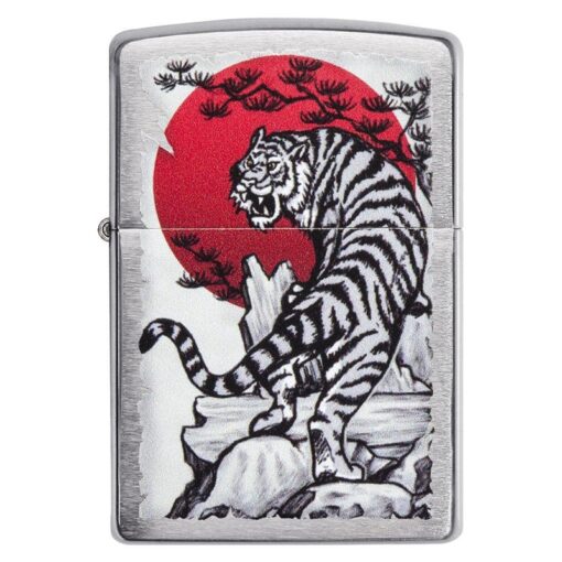 Zippo Asian Tiger Design Brushed Chrome - 29889 - Hình ảnh 3