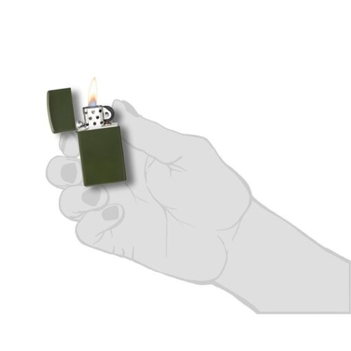 Zippo Slim Green Matte - 1627 - Hình ảnh 5