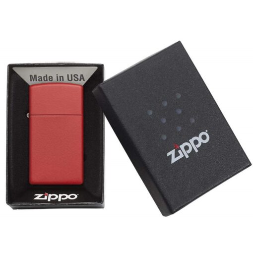 Zippo Slim Red Matte - 1633 - Hình ảnh 6