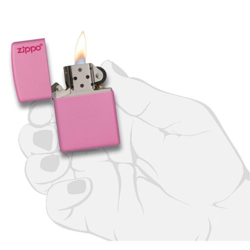 Zippo Classic Pink Matte with Zippo Logo - 238ZL - Hình ảnh 5