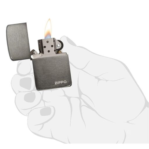 Zippo 1941 Replica Black Ice with Zippo logo - 24485 - Hình ảnh 4