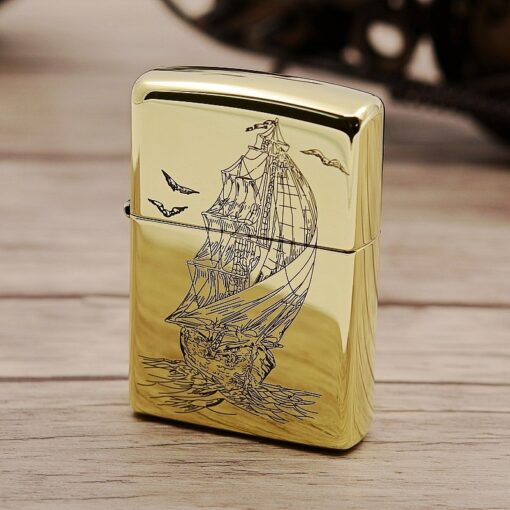 Zippo Khắc Cao Cấp - Thuyền Buồm