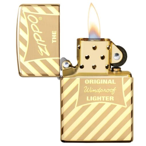 Zippo Vintage Zippo Box Top High Polish Solid Brass - 49075 - Hình ảnh 4