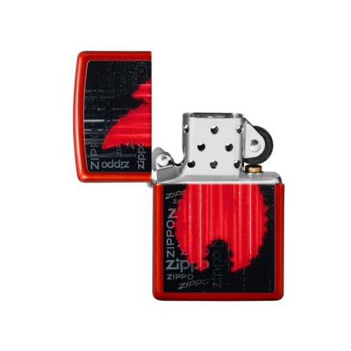 Zippo Flame Logo Metallic Red - 49584 - Hình ảnh 2