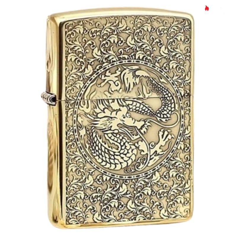 Zippo Brass Rồng Phượng - BRC21