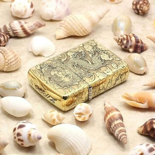Zippo Brass Rồng Mây - BRC24 - Hình ảnh 6