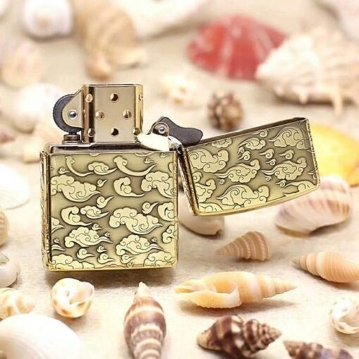 Zippo Brass Rồng Mây - BRC24 - Hình ảnh 5