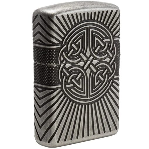 Zippo Armor Multicut Celtic Cross and Knot Antique Silver - 29667 - Hình ảnh 4