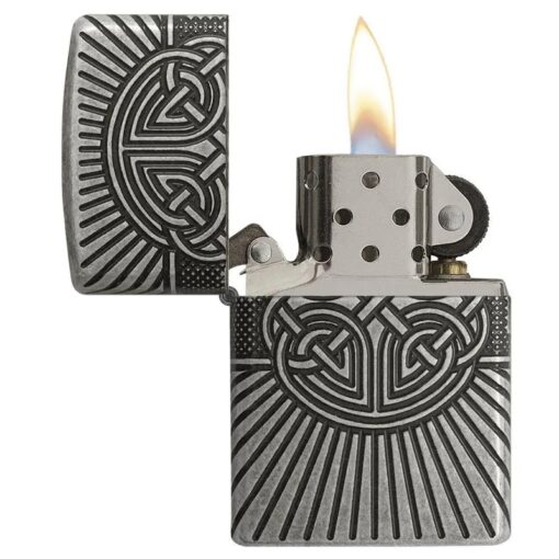 Zippo Armor Multicut Celtic Cross and Knot Antique Silver - 29667 - Hình ảnh 5