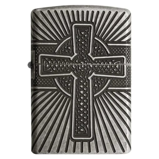Zippo Armor Multicut Celtic Cross and Knot Antique Silver - 29667 - Hình ảnh 3