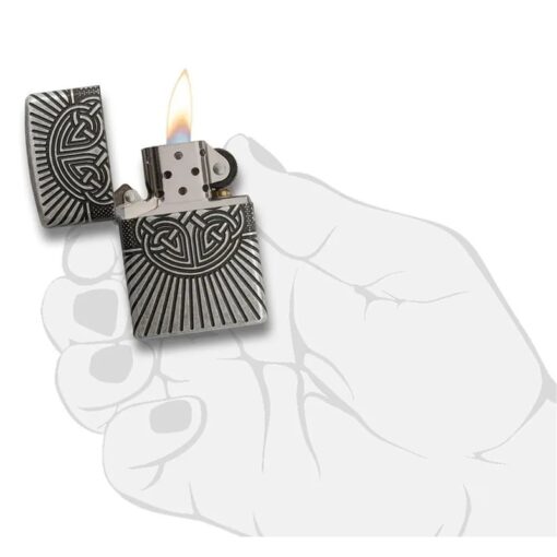 Zippo Armor Multicut Celtic Cross and Knot Antique Silver - 29667 - Hình ảnh 6