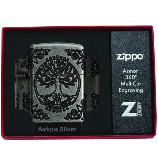Zippo Armor Multicut Tree of Life Antique Silver - 29670 - Hình ảnh 7