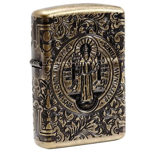Zippo Armor St. Benedict Design 360 Multicut Antique Brass - 29719