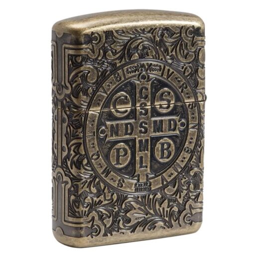 Zippo Armor St. Benedict Design 360 Multicut Antique Brass - 29719 - Hình ảnh 3