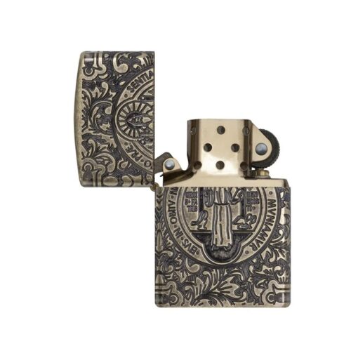 Zippo Armor St. Benedict Design 360 Multicut Antique Brass - 29719 - Hình ảnh 2