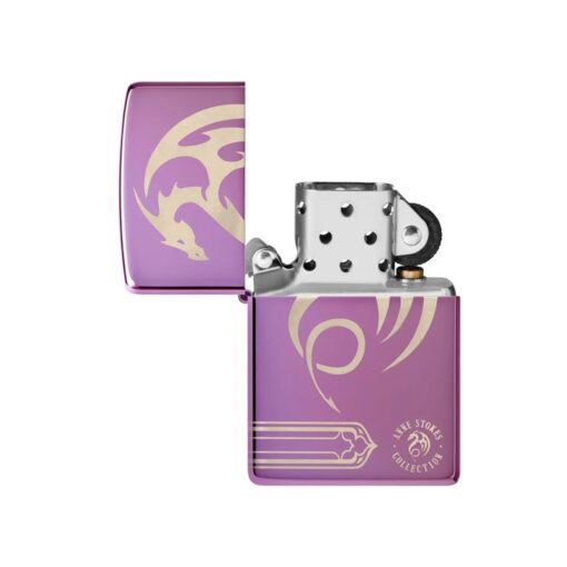 Zippo Anne Stokes Dragon Laser 360 High Polish Purple - 48574 - Hình ảnh 2