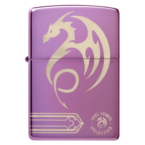 Zippo Anne Stokes Dragon Laser 360 High Polish Purple - 48574 - Hình ảnh 4