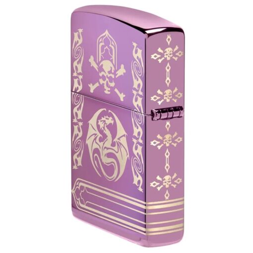 Zippo Anne Stokes Dragon Laser 360 High Polish Purple - 48574 - Hình ảnh 6