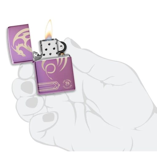 Zippo Anne Stokes Dragon Laser 360 High Polish Purple - 48574 - Hình ảnh 8