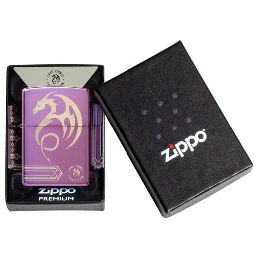 Zippo Anne Stokes Dragon Laser 360 High Polish Purple - 48574 - Hình ảnh 9
