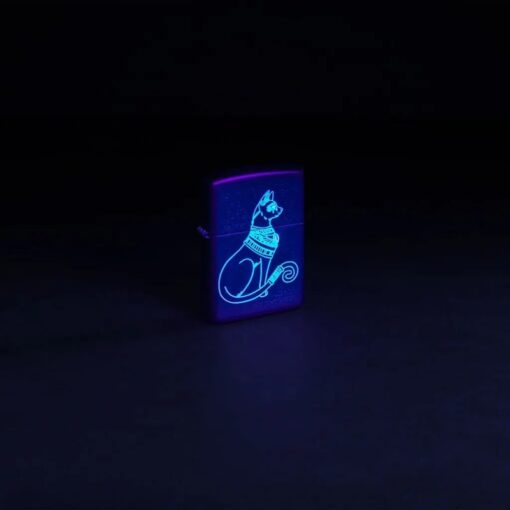 Zippo Black Light Spiritual Cat Design Black Matte - 48582 - Hình ảnh 8