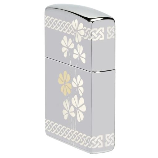 Zippo Laser 360° Clover Design High Polish Chrome - 48586 - Hình ảnh 6