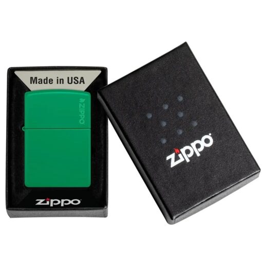 Zippo Classic Grass Green Matte Zippo Logo - 48629ZL - Hình ảnh 6