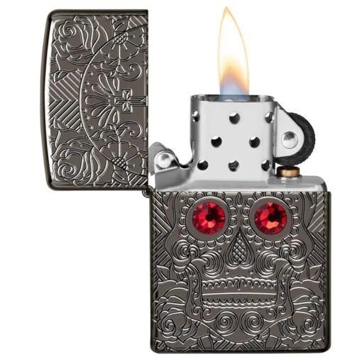 Zippo Armor Crystal Skull Design - 49300 - Hình ảnh 4