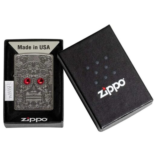Zippo Armor Crystal Skull Design - 49300 - Hình ảnh 6