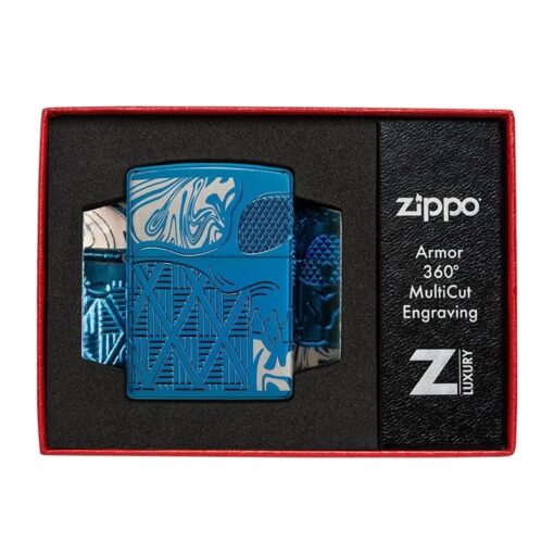Zippo Armor High Polish Blue Skull Design - 49705 - Hình ảnh 9