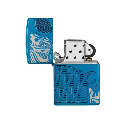Zippo Armor High Polish Blue Skull Design - 49705 - Hình ảnh 2