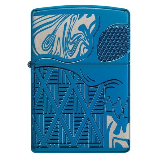 Zippo Armor High Polish Blue Skull Design - 49705 - Hình ảnh 4