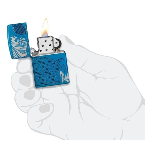 Zippo Armor High Polish Blue Skull Design - 49705 - Hình ảnh 8