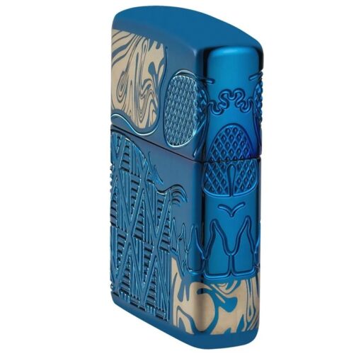 Zippo Armor High Polish Blue Skull Design - 49705 - Hình ảnh 5
