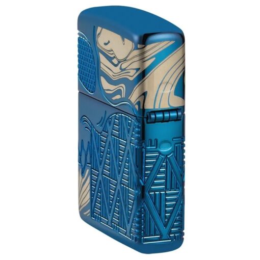 Zippo Armor High Polish Blue Skull Design - 49705 - Hình ảnh 6