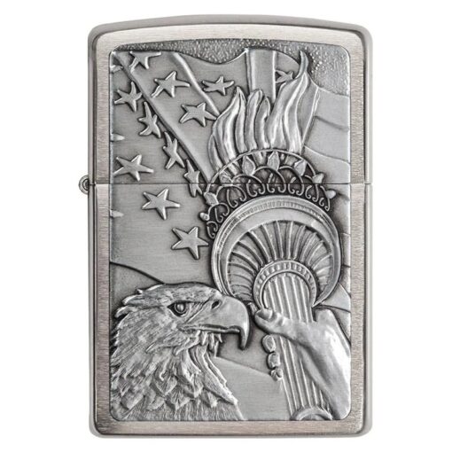 Zippo Something Patriotic Emblem Brushed Chrome - 20895 - Hình ảnh 3